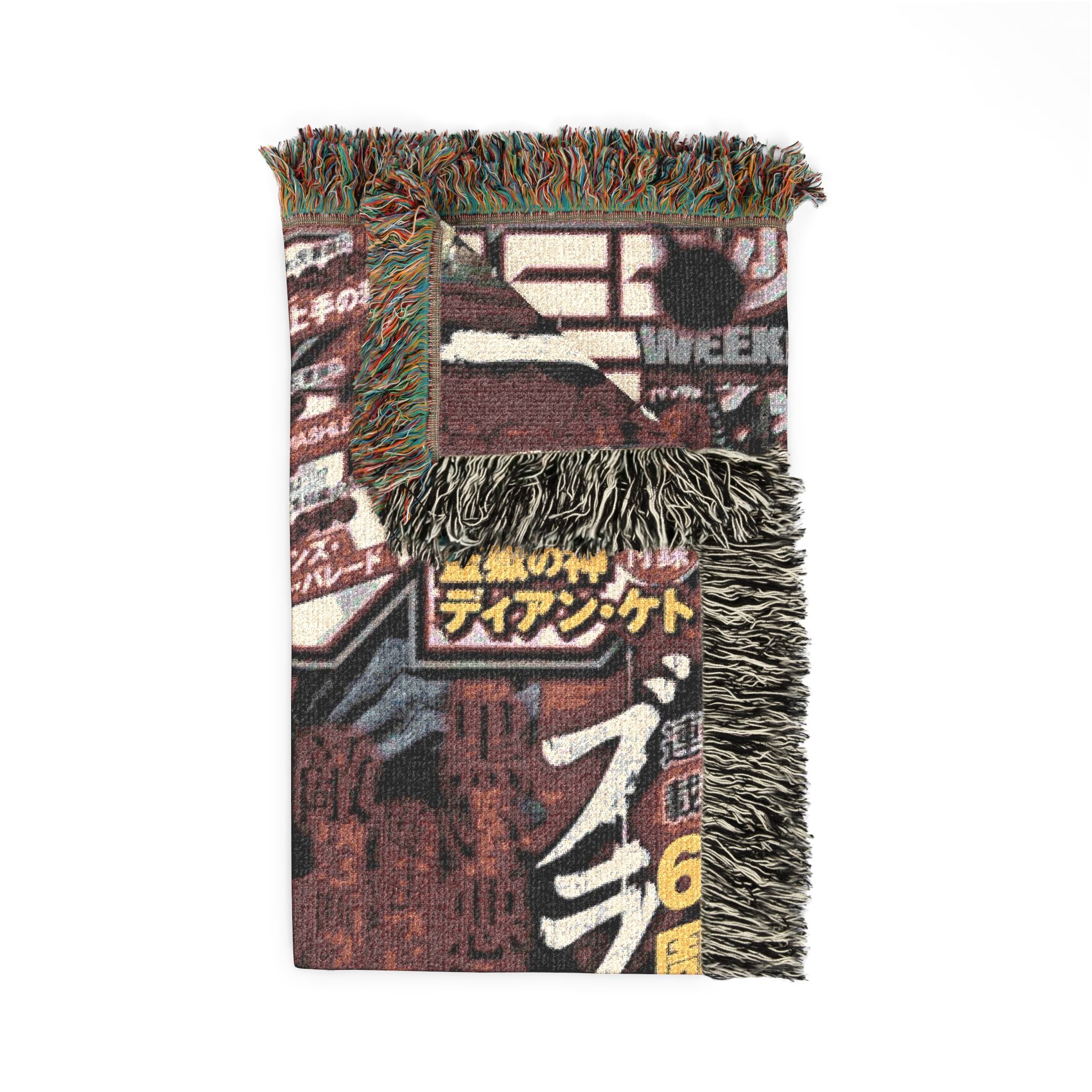 Black Clover Asta Cotton Woven Blanket | Soft Bedding Throw