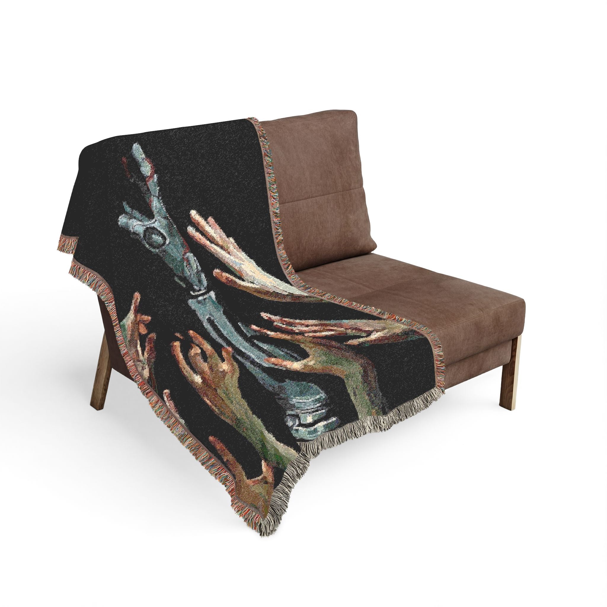 Full Metal Alchemist Reaching Hands Art Cotton Blanket | Soft Bedding Throw | FMA