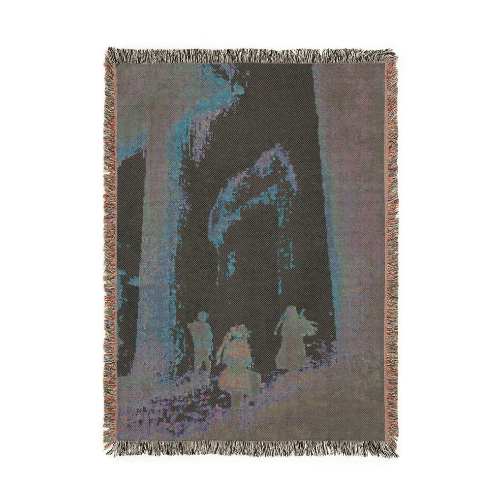 Handmade Frieren Art Cotton Woven Blanket | Soft Bedding Throw