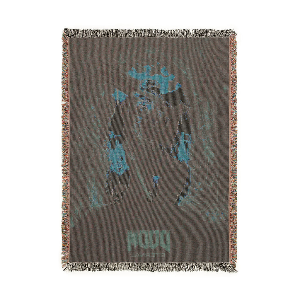 DOOM Slayer Art Cotton Woven Blanket | Soft Bedding Throw