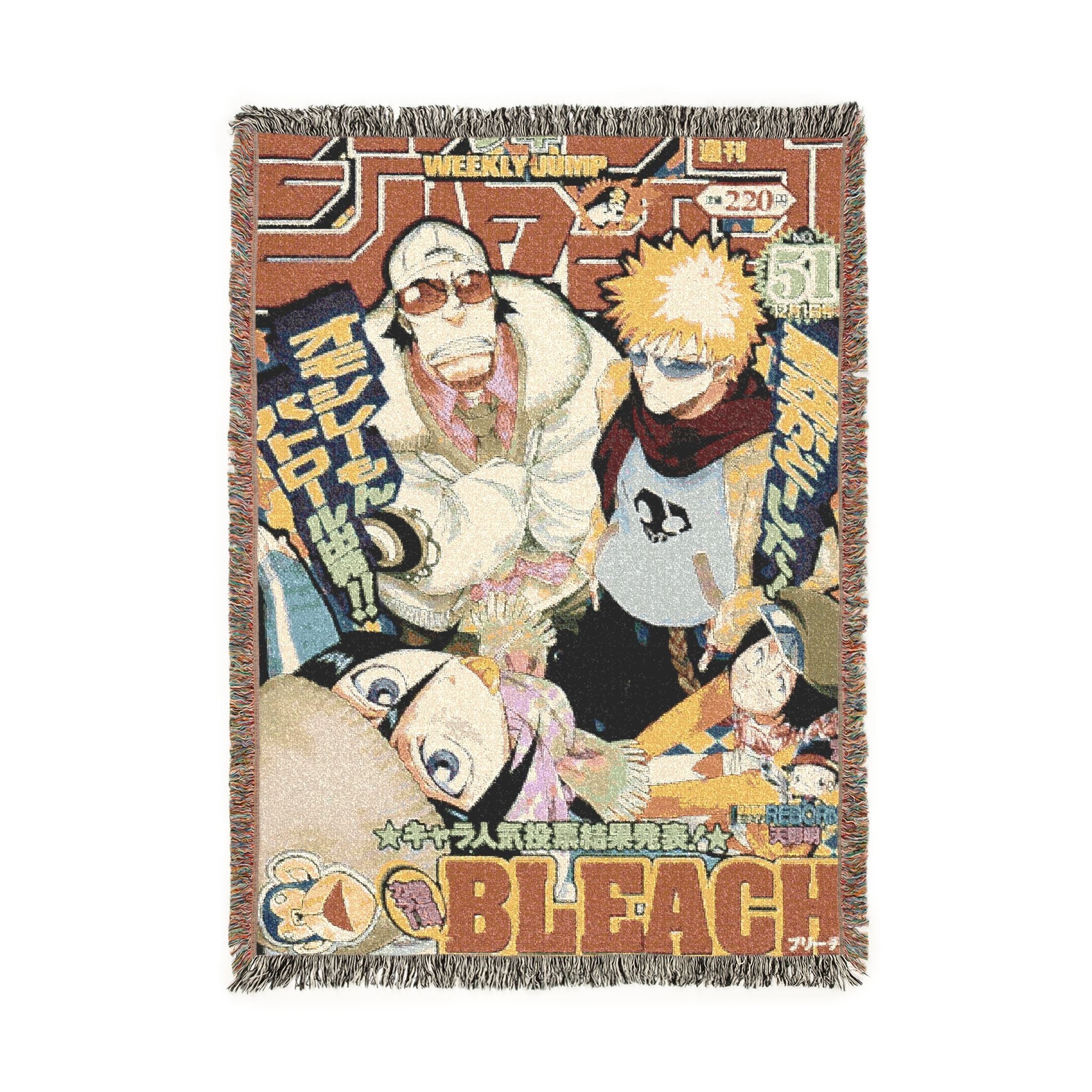 Bleach Ichigo Cotton Woven Blanket | Soft Throw Bedding