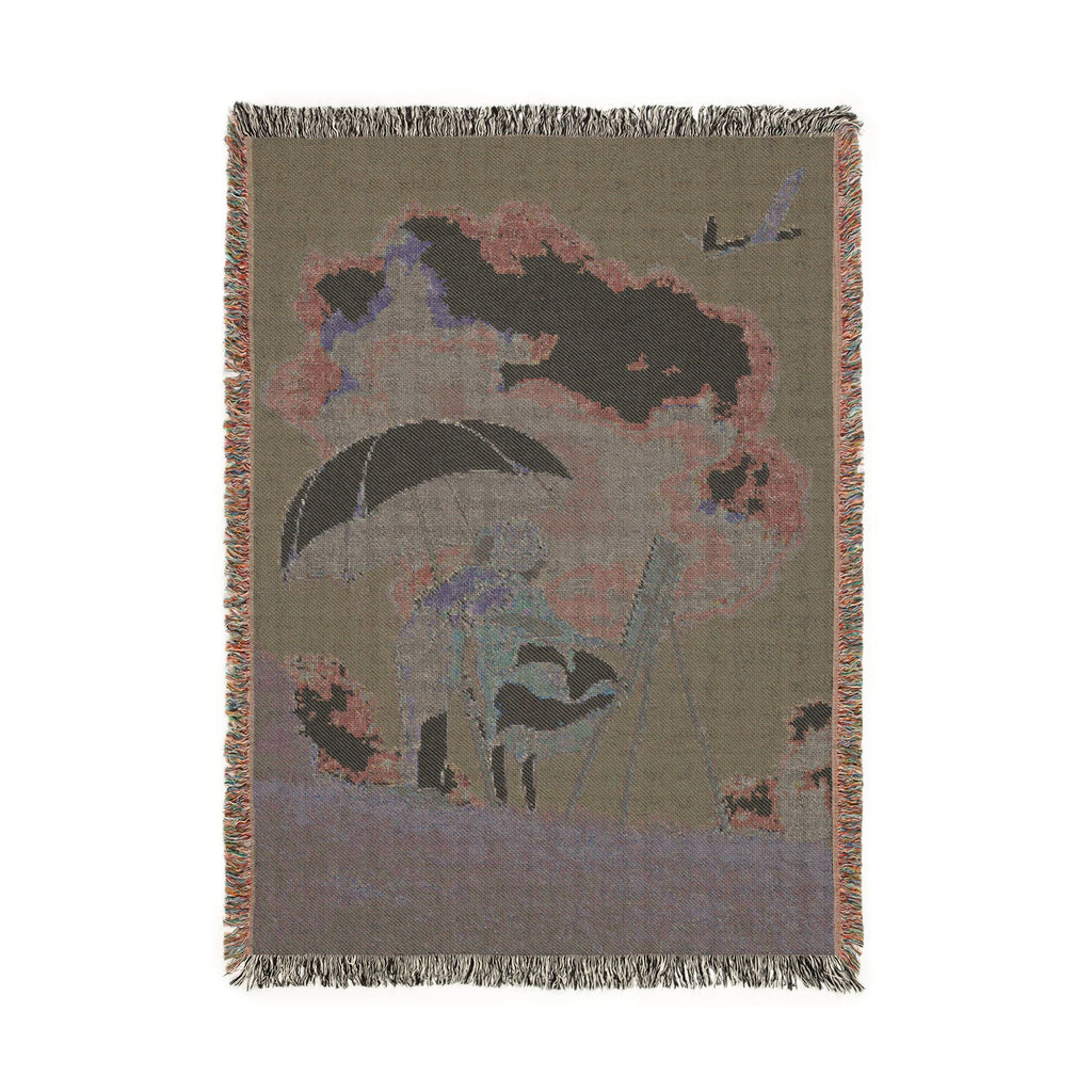 Handmade The Wind Rises Art Cotton Woven Blanket  | Soft Bedding Throw | TWR