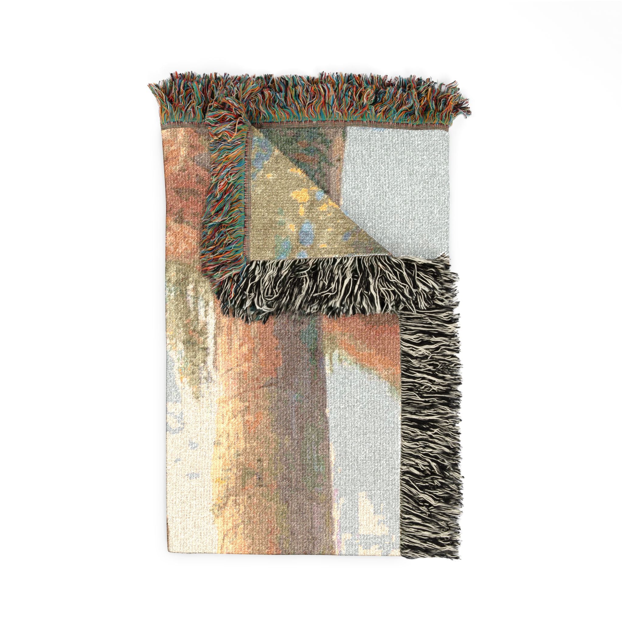 Handmade Frieren Art Cotton Woven Blanket | Soft Bedding Throw