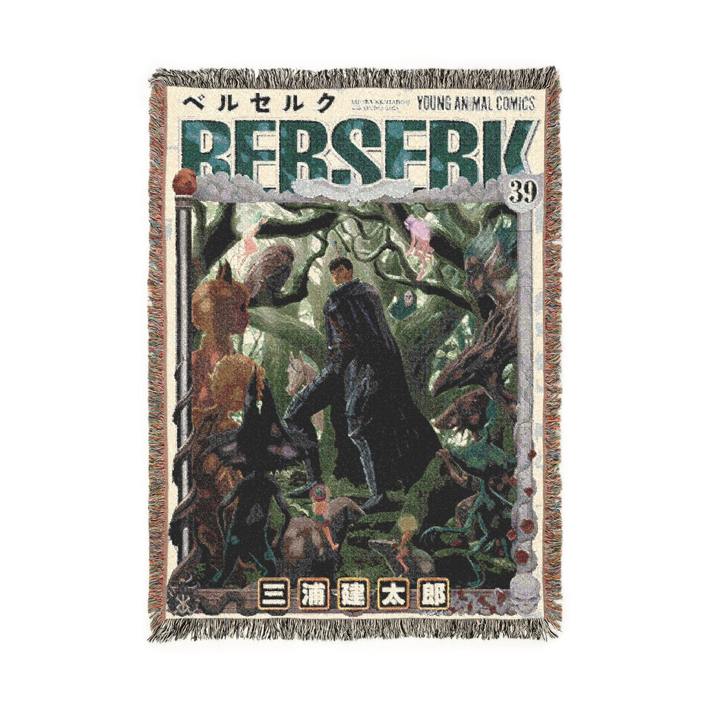 Berserk Manga Cover Cotton Woven Blanket | Soft Bedding Throw