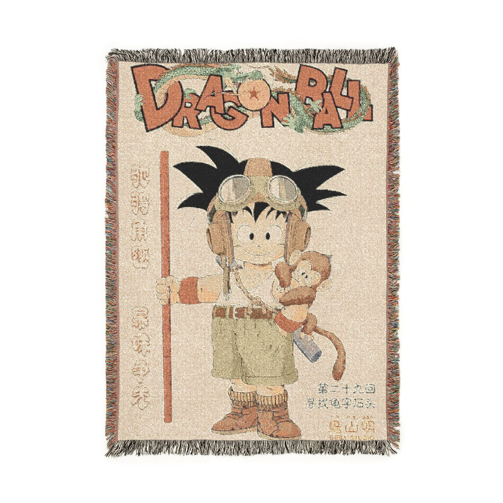 Dragon Ball Cotton Woven Blanket | Soft Bedding Throw