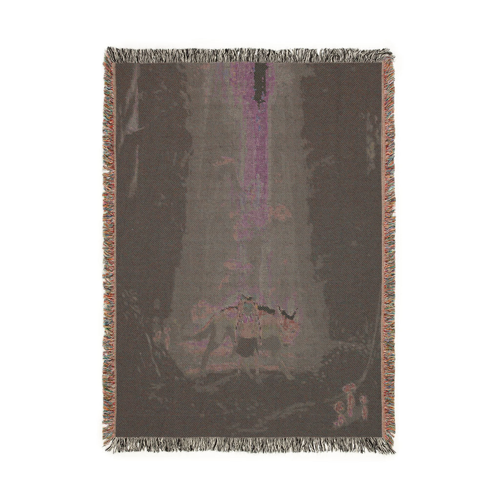Princess Momonoke Handmade Impressionism Art Cotton Woven Blanket | Soft Bedding Throw | PM