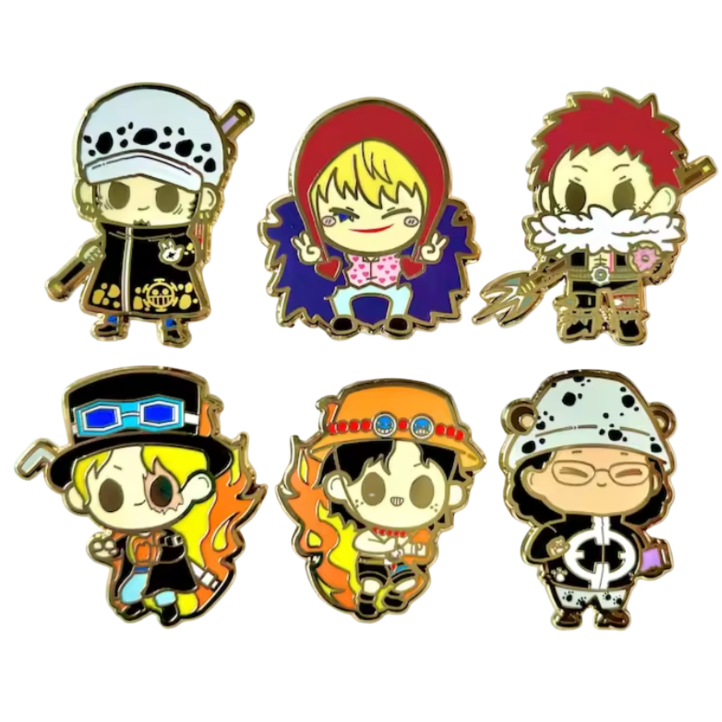 One Piece Chibi Characters Hard Enamel Pin | Hard Enamel Pins | One Piece