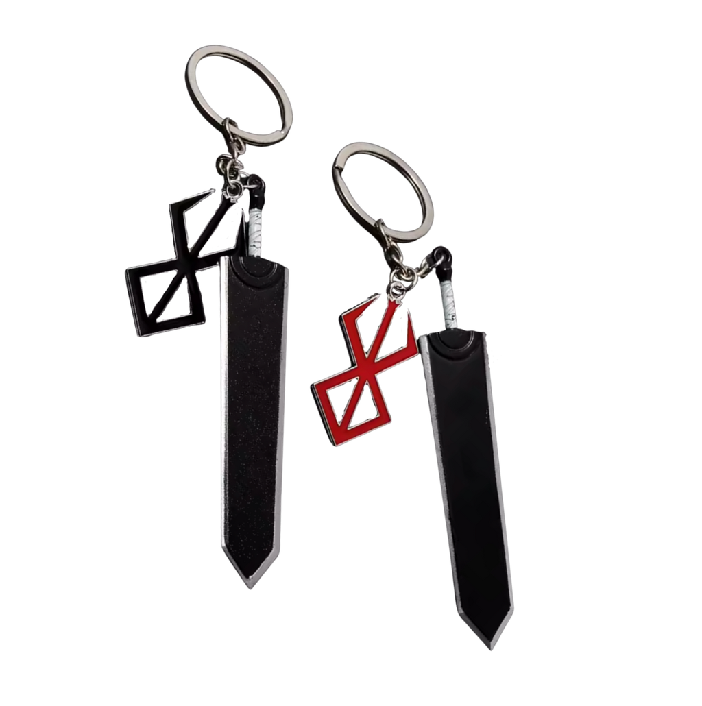 Berserk Sword & Brand Of Sacrifice Keychain | Anime Metal Keychain