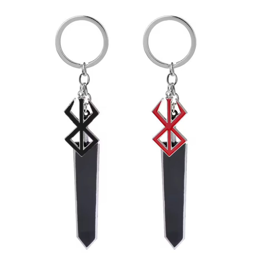 Berserk Sword & Brand Of Sacrifice Keychain | Anime Metal Keychain
