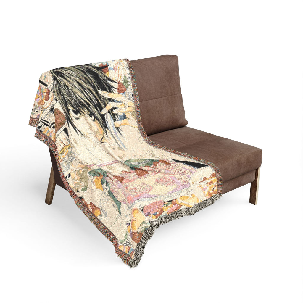 Death Note L Cotton Woven Blanket | Soft Throw Bedding