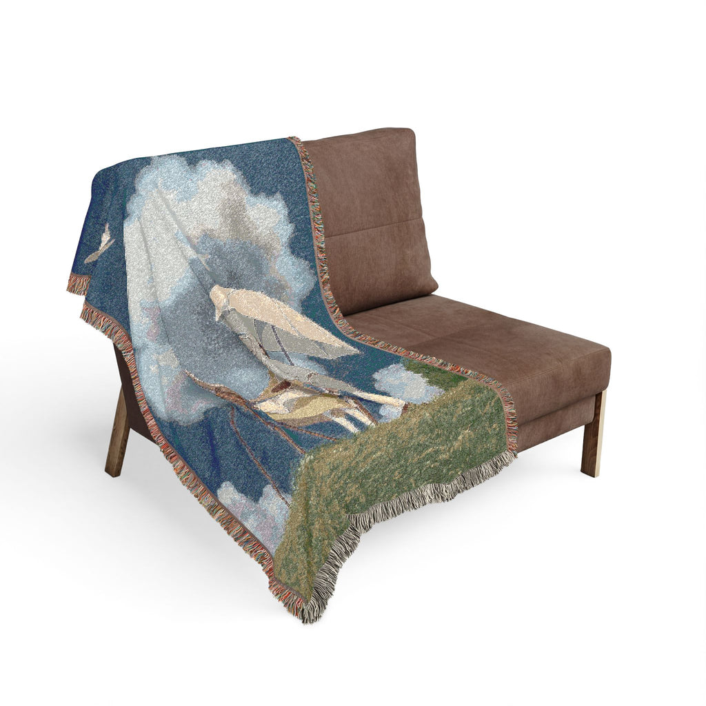 Handmade The Wind Rises Art Cotton Woven Blanket  | Soft Bedding Throw | TWR