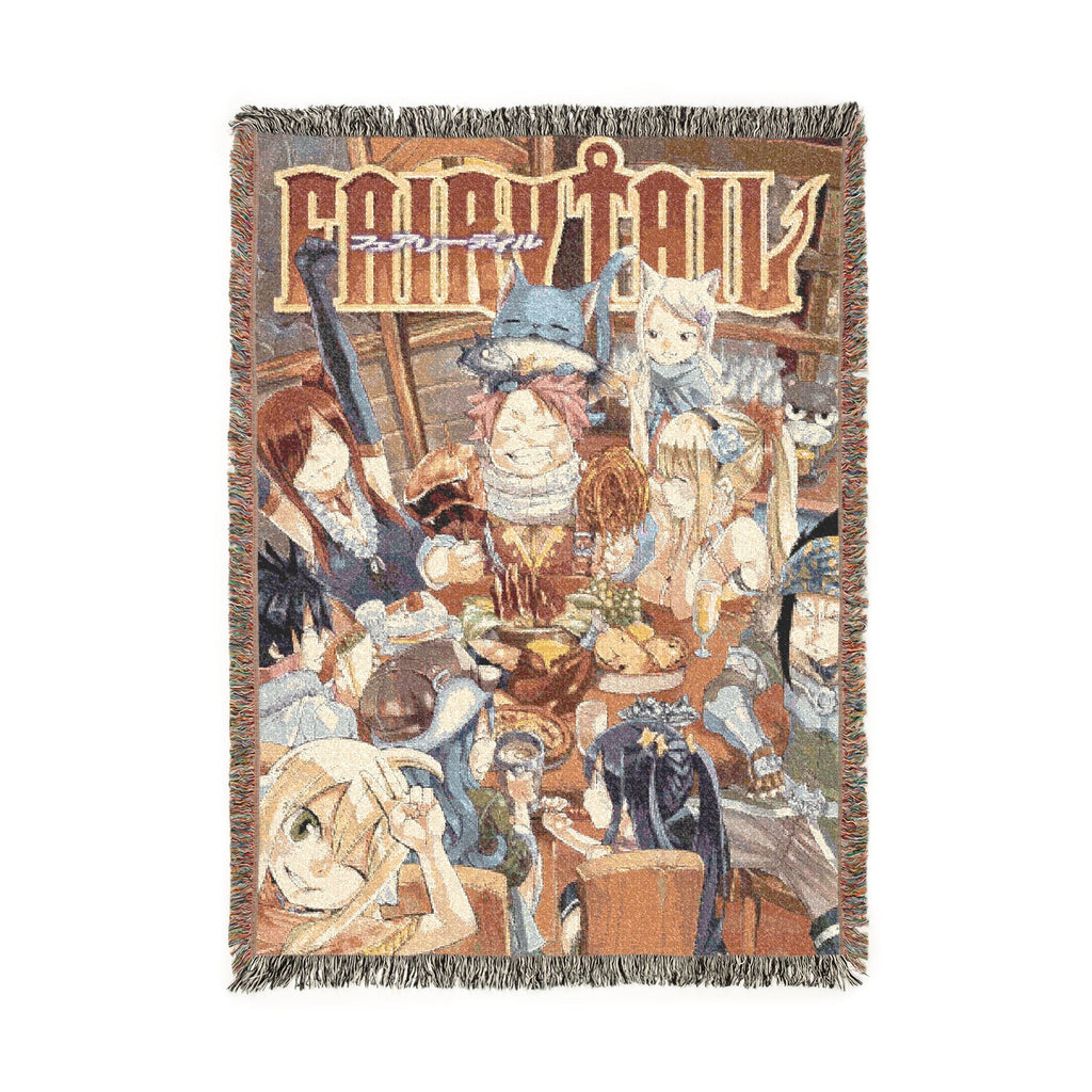 Fairy Tail Cover Cotton Woven Blanket | Soft Bedding Throw