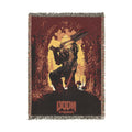 DOOM Slayer Art Cotton Woven Blanket | Soft Bedding Throw