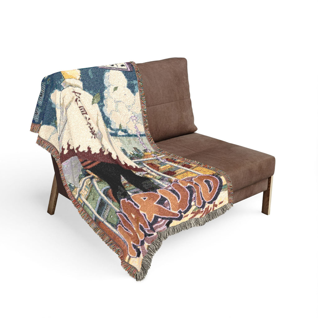 Naruto Cityscape Cotton Woven Blanket | Soft Throw Bedding