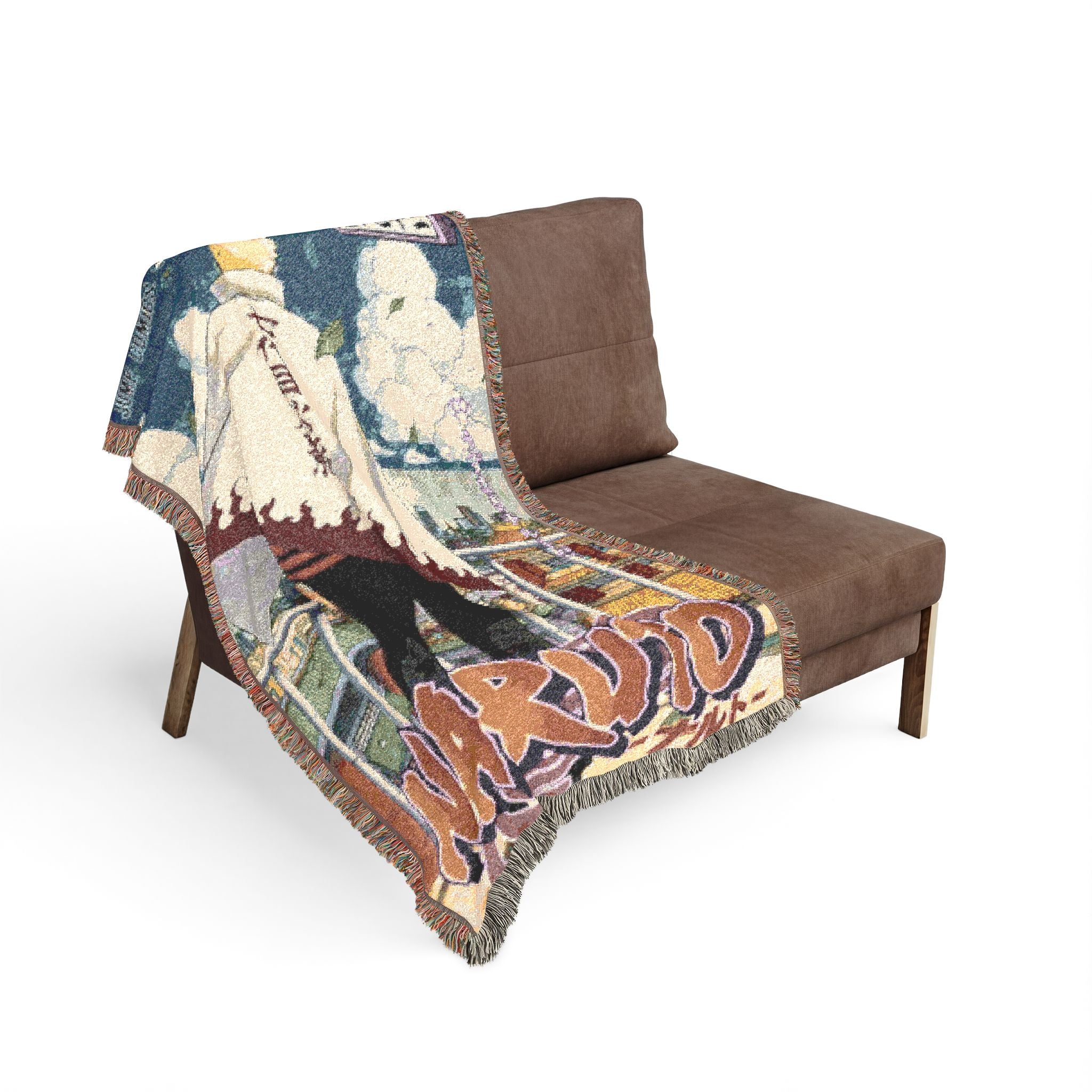 Naruto Cityscape Cotton Woven Blanket | Soft Throw Bedding