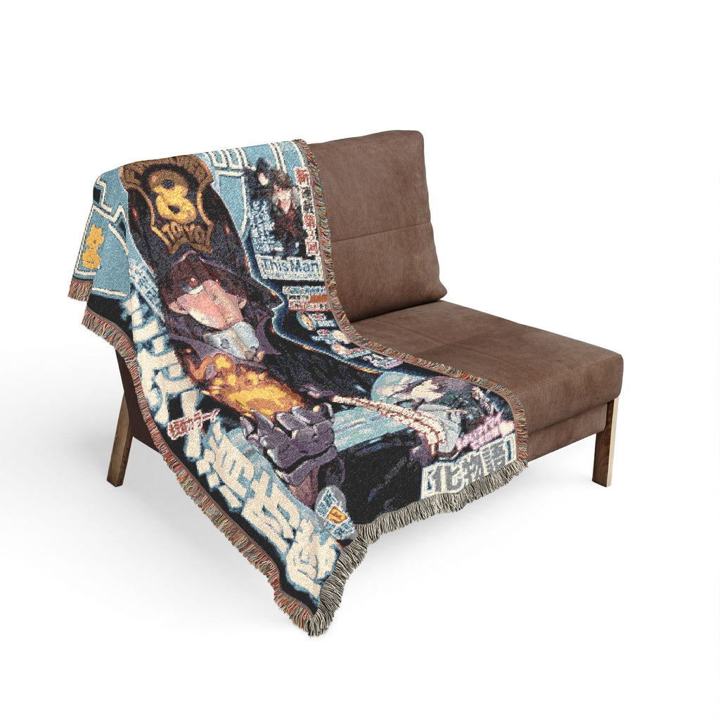 Fire Force Shinra Cotton Woven Blanket | Soft Throw Bedding