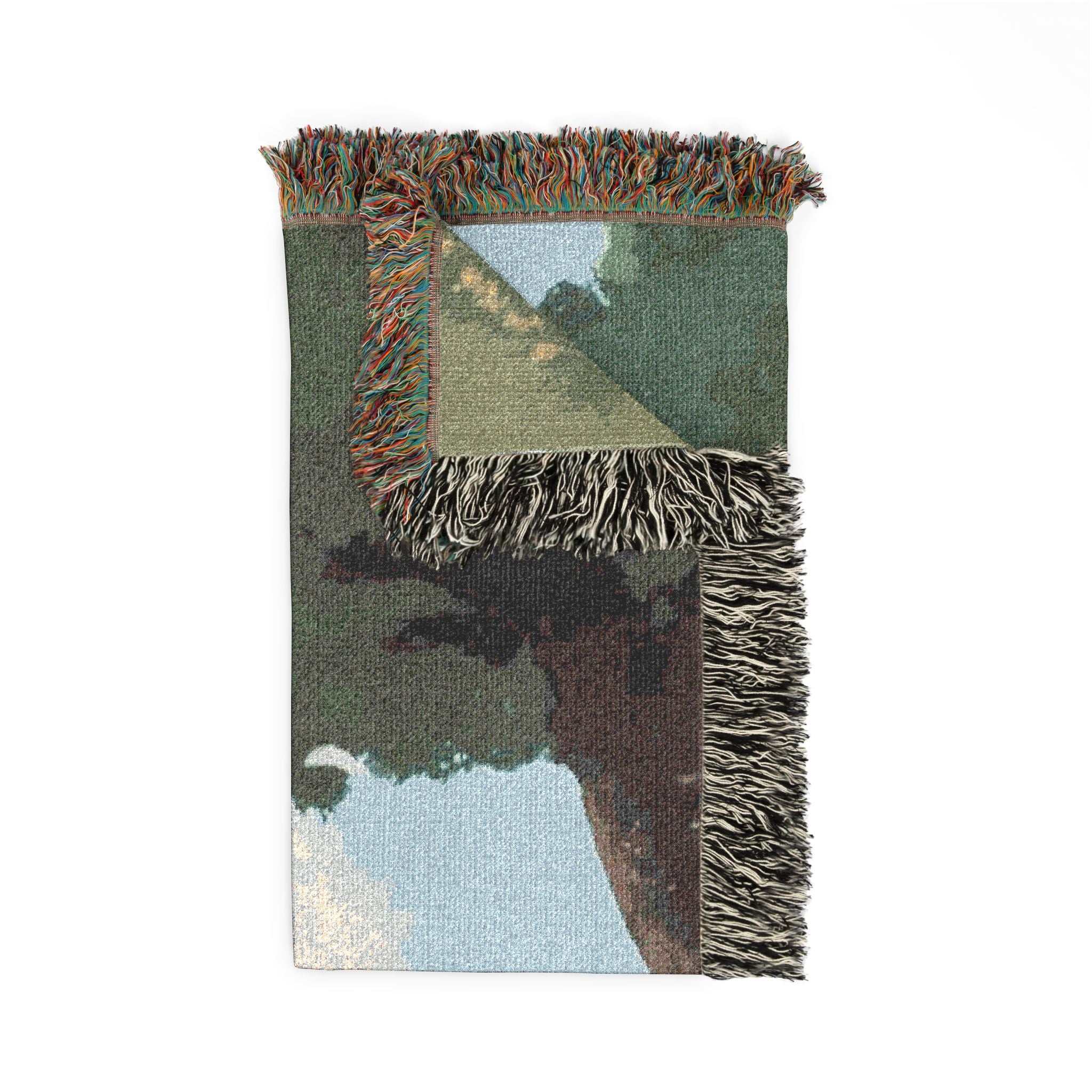 Eren & Mikasa Scenery Art Cotton Woven Blanket | Soft Bedding Throw | Attack On Titan