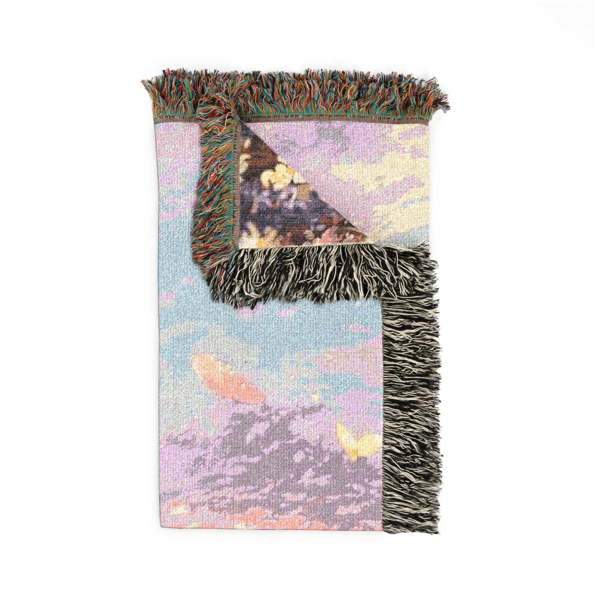 Handmade Eren Impressionism Cotton Woven Blanket | Soft Bedding Throw | AOT