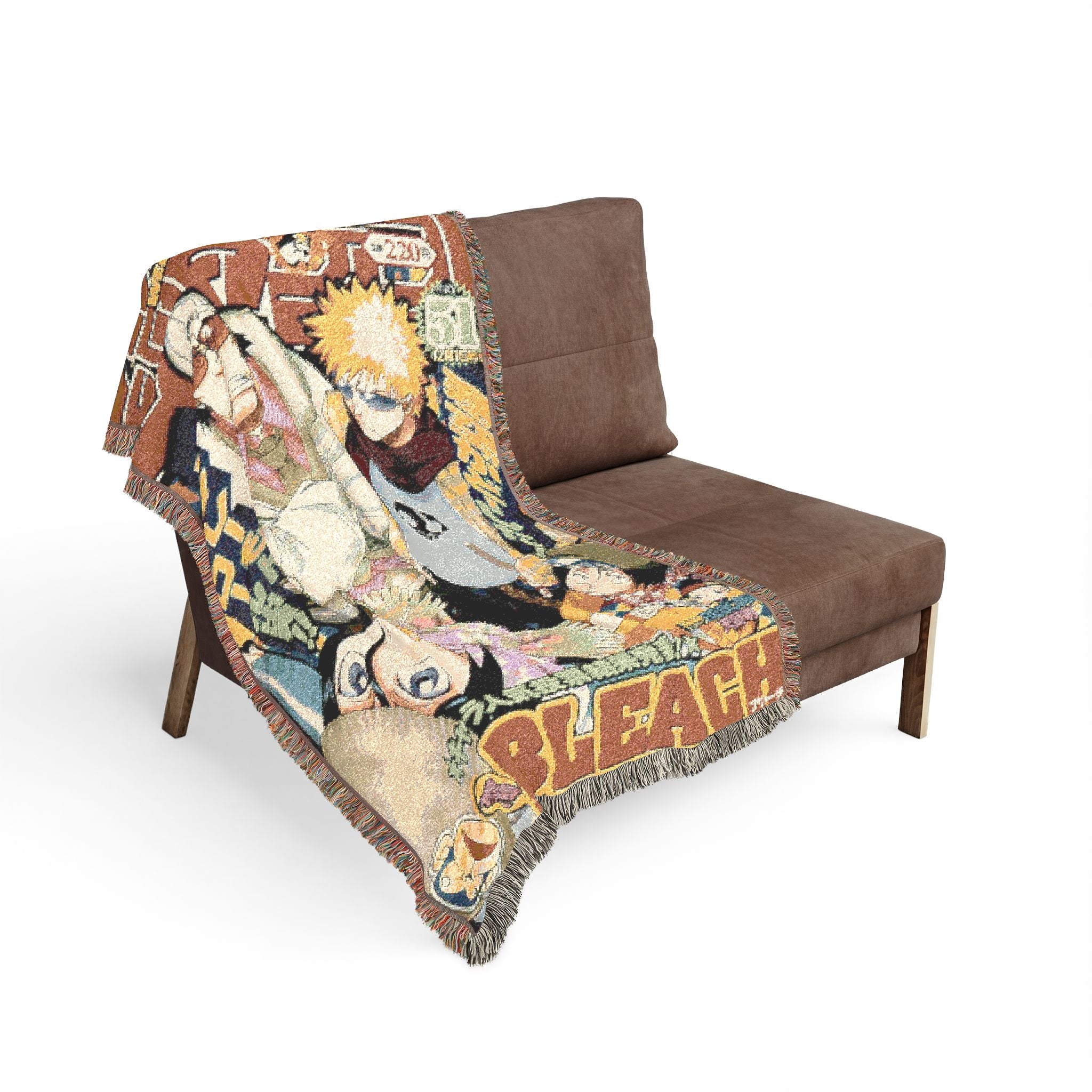 Bleach Ichigo Cotton Woven Blanket | Soft Throw Bedding