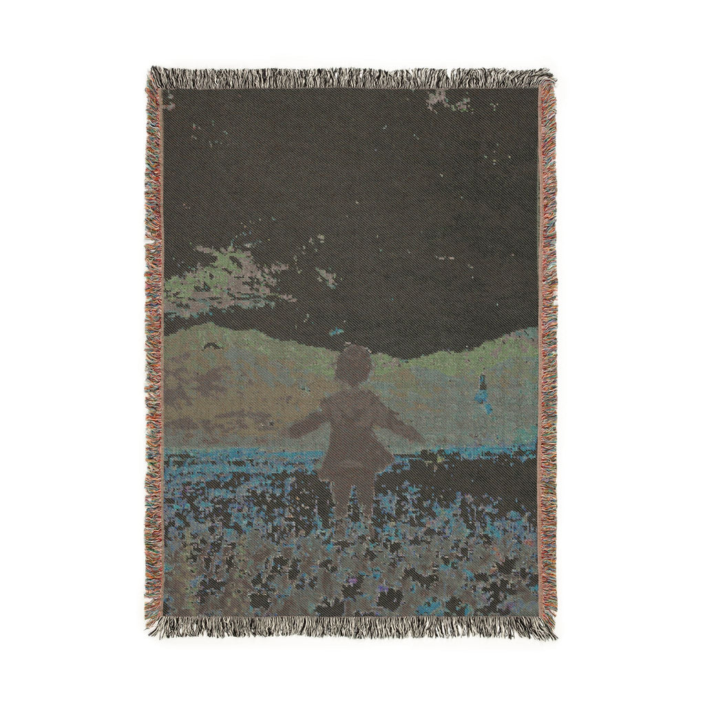 Handmade Eren Impressionism Cotton Woven Blanket | Soft Bedding Throw | AOT