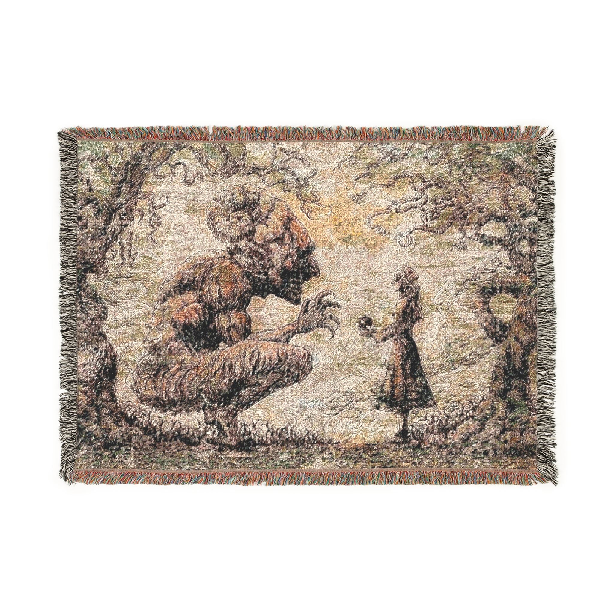 Attack On Titan Illustration Cotton Woven Blanket | Soft Throw Bedding