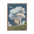Handmade The Wind Rises Art Cotton Woven Blanket  | Soft Bedding Throw | TWR